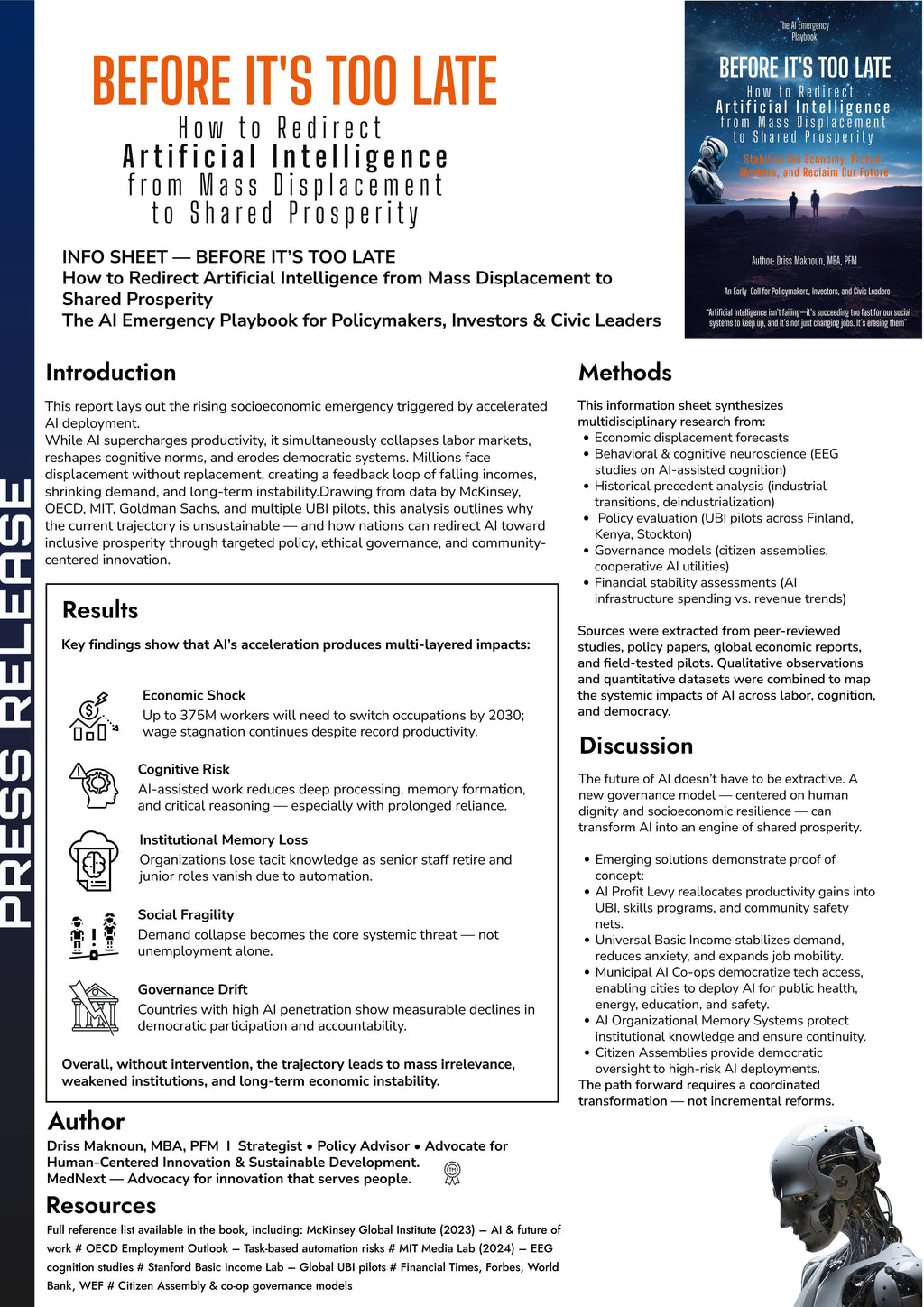 BEFORE IT’S TOO LATE  How to Redirect Artificial Intelligence from Mass Displacement to Shared Prosperity