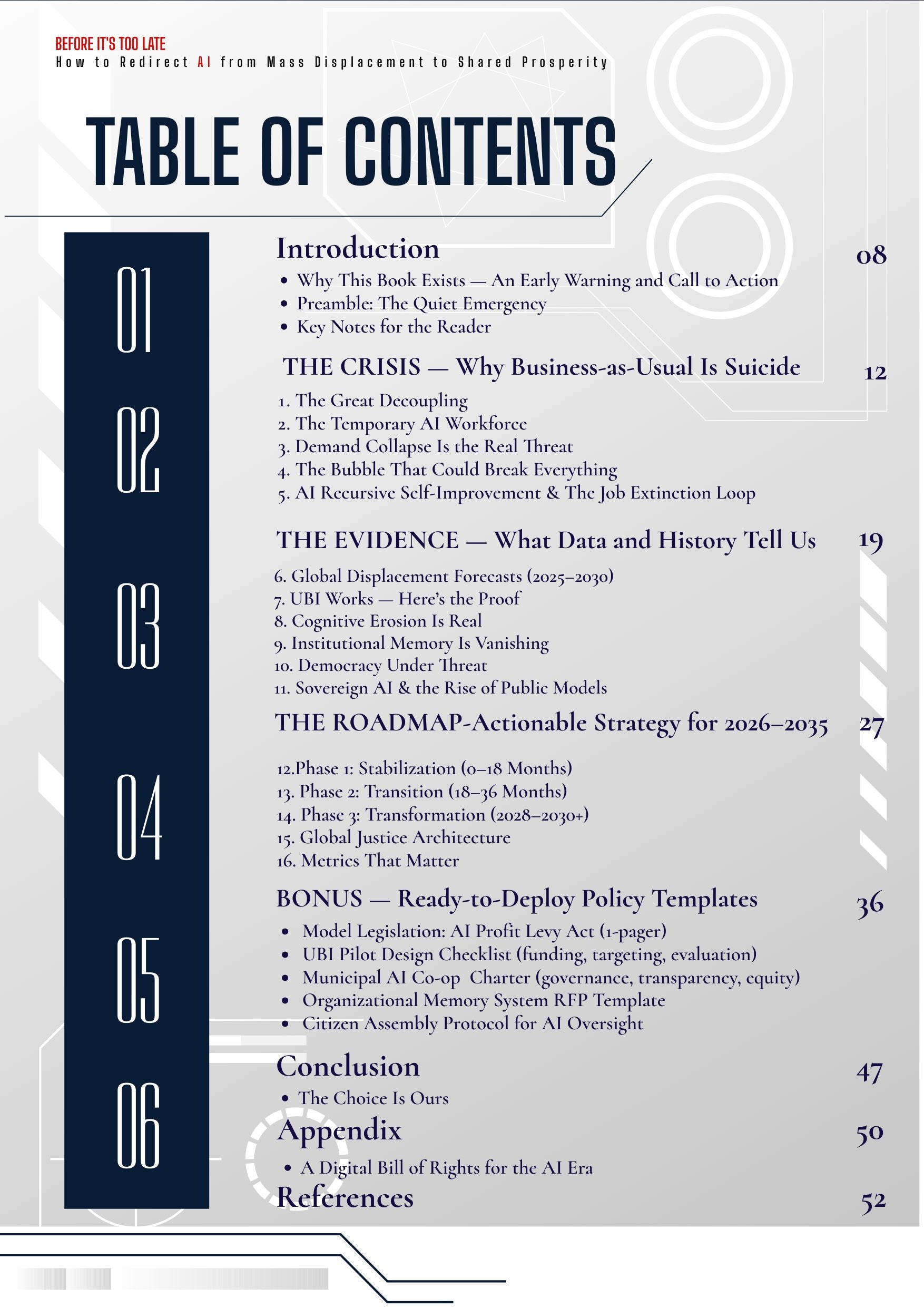 BEFORE IT’S TOO LATE  How to Redirect Artificial Intelligence from Mass Displacement to Shared Prosperity